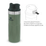 Термокружка Stanley Classic Trigger Action One Hand 2.0, 0,47 л, зелёная